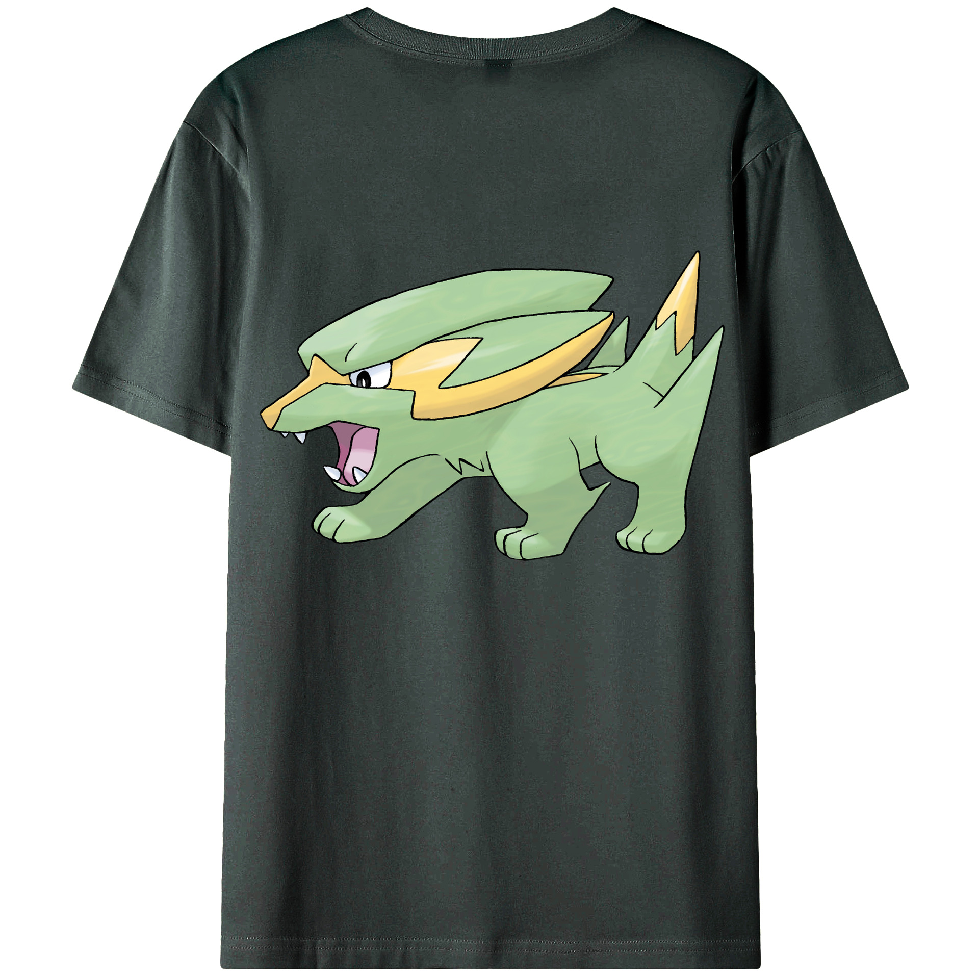 （画像用） ポケットモンスター Pokémon 綿100％ メンズ半袖Tシャツ（バックプリント） 通気性